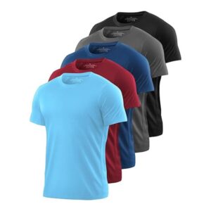 5-Pack Mesh Workout Shirts for Men