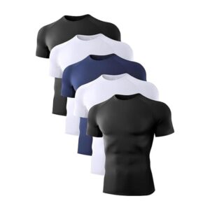 5-Pack Men’s Short Sleeve Compression Shirts