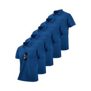 5-Pack Men's Polo Shirts with Pocket