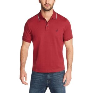 Short-Sleeve Dual-Tipped Collar Polo Shirt
