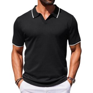 Men's Vintage Casual-Knit Polo Shirt