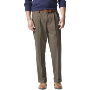 Men's Relaxed Fit Pleated Comfort Pants