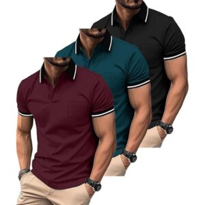 Men's 3-Pack Short Sleeve Polo Shirt